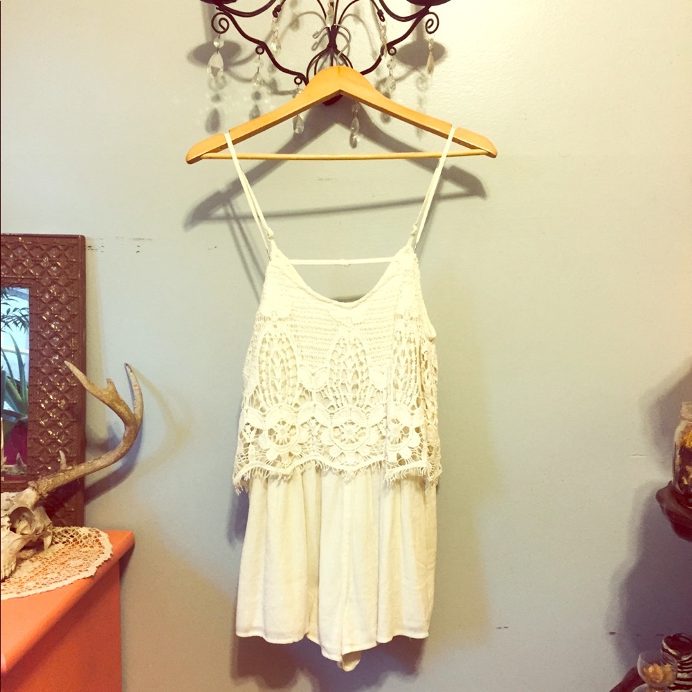 White romper.